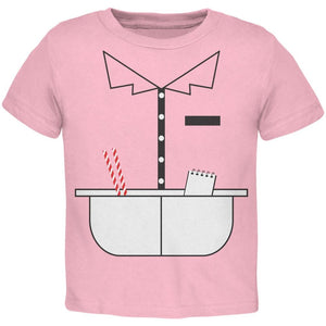 Halloween 50's Diner Waitress Light Pink Toddler T-Shirt