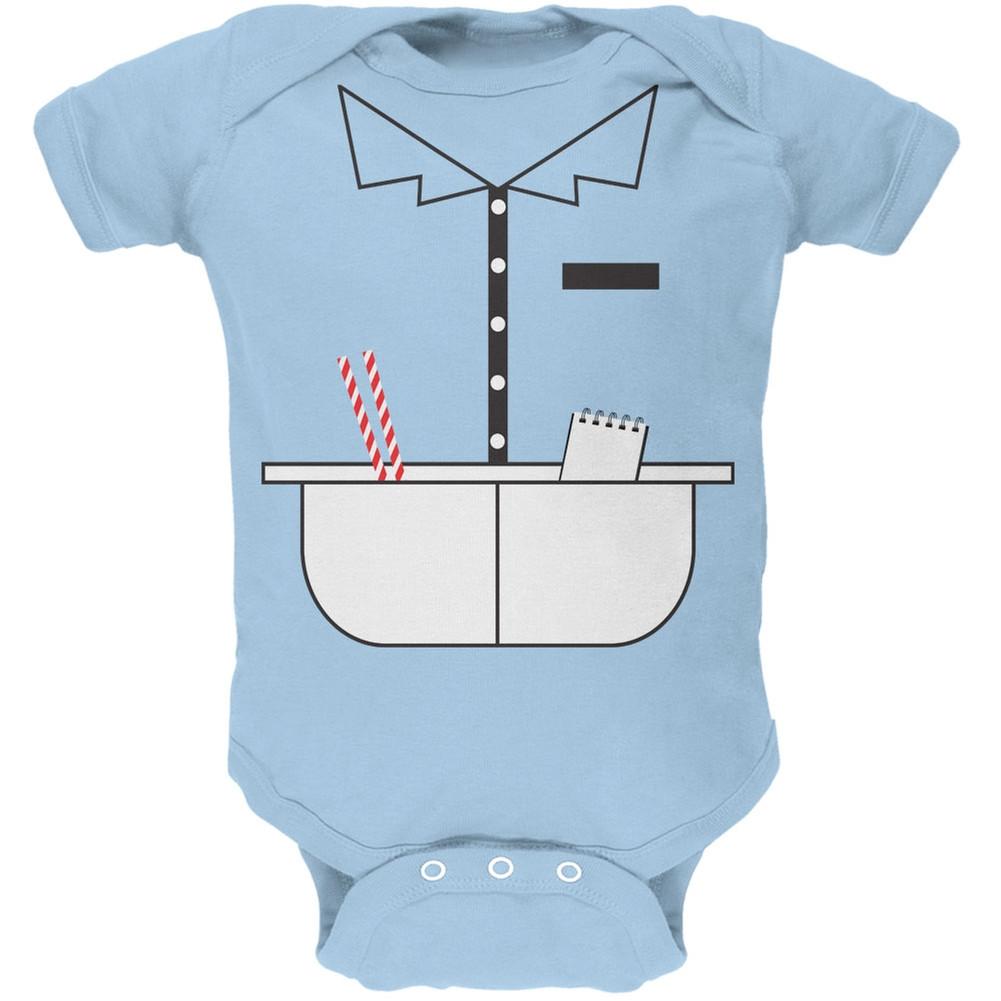 Halloween 50's Diner Waitress Light Blue Soft Baby One Piece