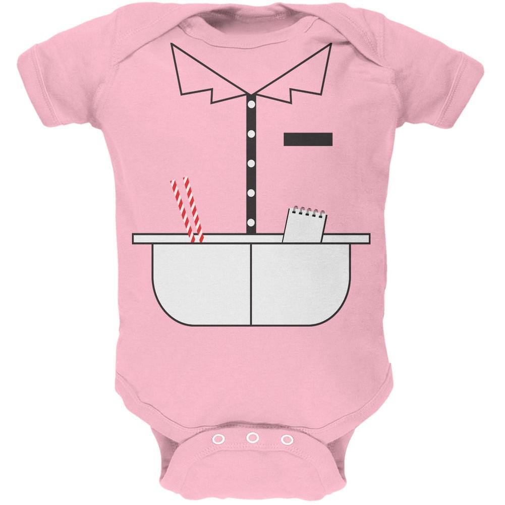 Halloween 50's Diner Waitress Light Pink Soft Baby One Piece