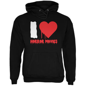 Halloween I Heart Horror Movies Black Adult Hoodie