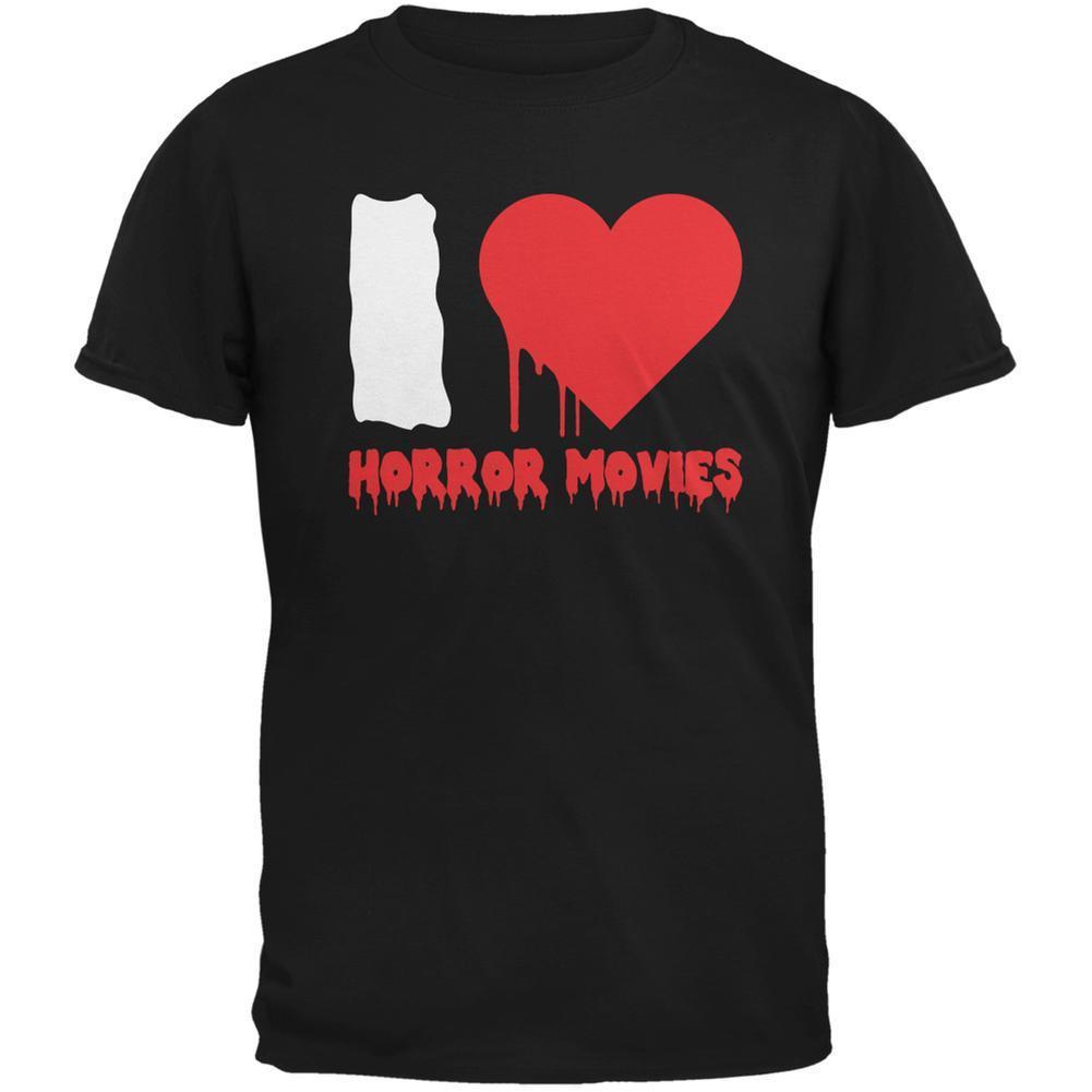 Halloween I Heart Horror Movies Black Adult T-Shirt