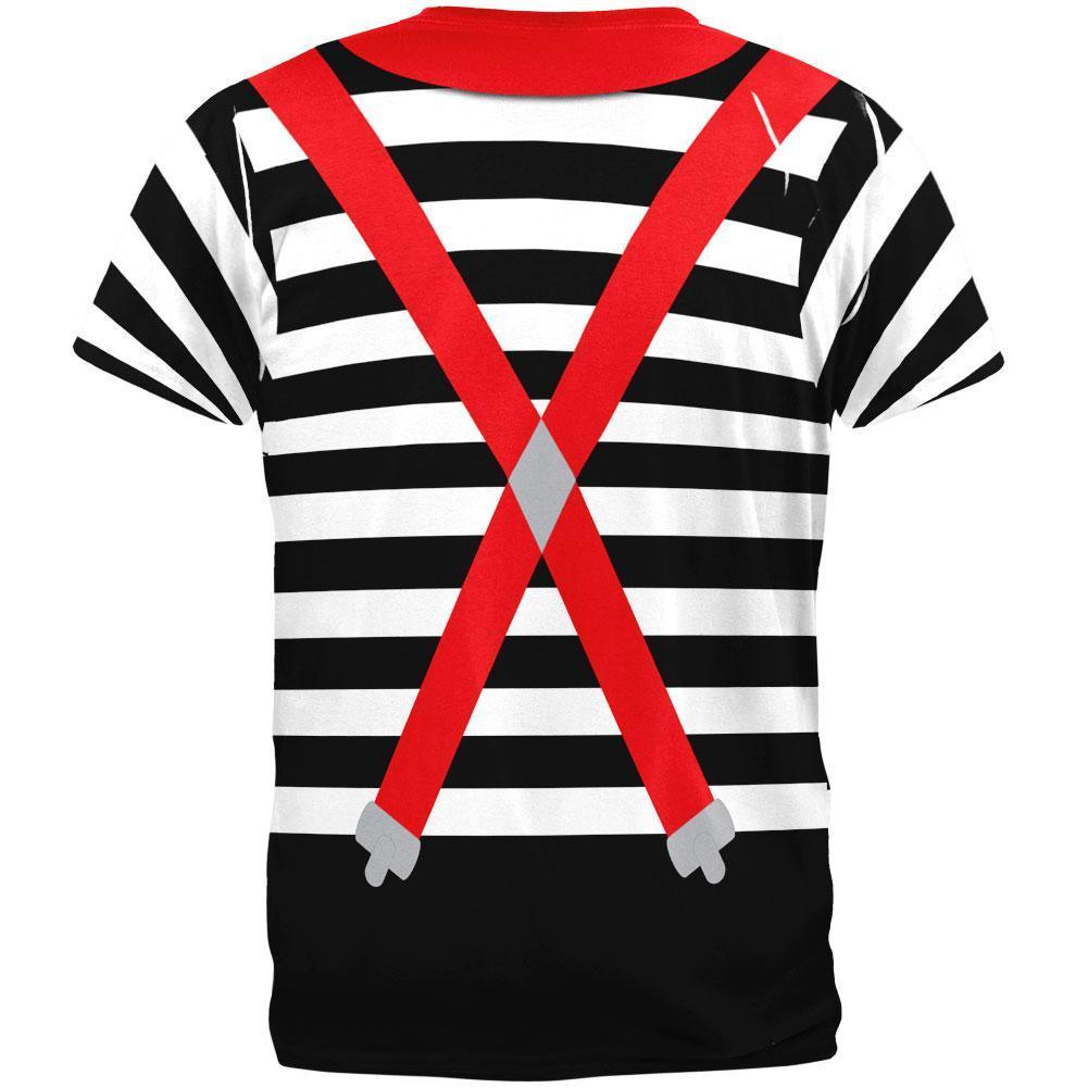 Halloween French Mime Costume All Over Adult T-Shirt