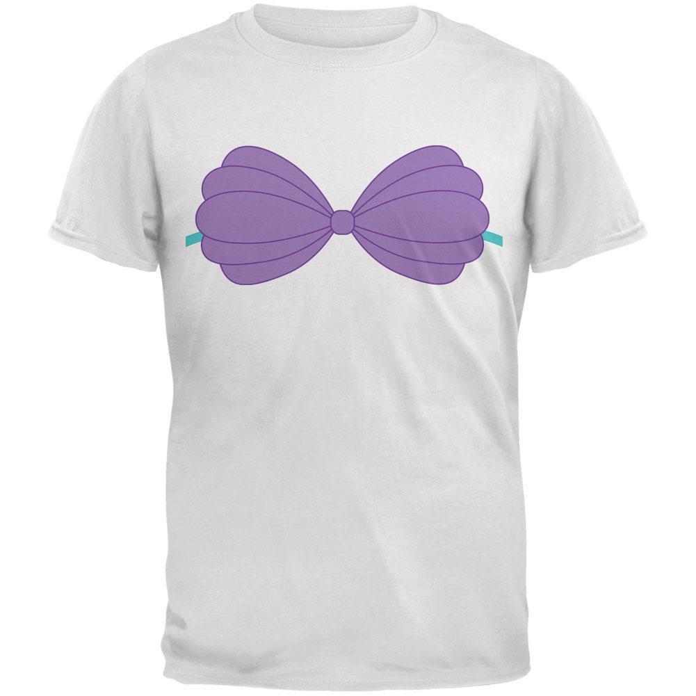 Halloween Purple Shell Bra Costume White Youth T-Shirt