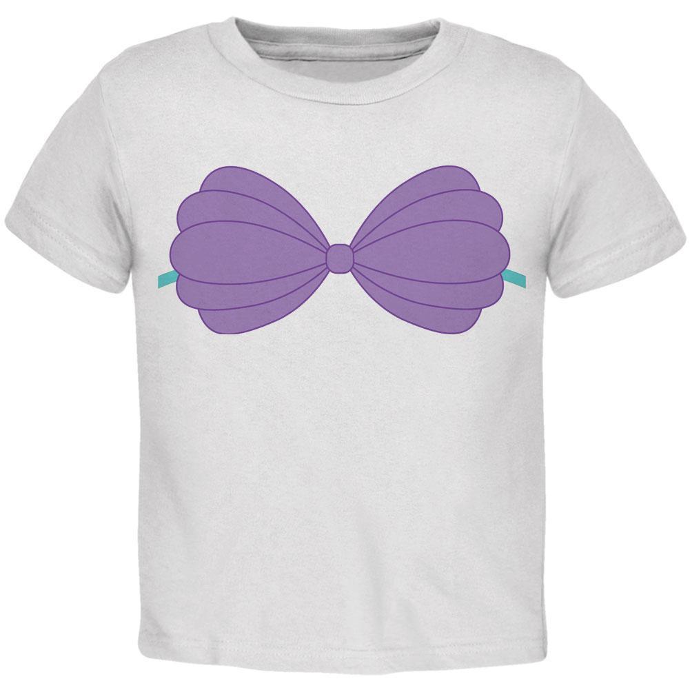 Halloween Purple Shell Bra Costume White Toddler T-Shirt