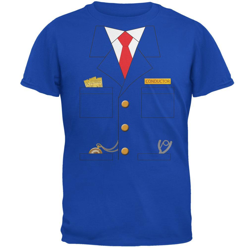 Halloween Train Conductor Costume Royal Adult T-Shirt
