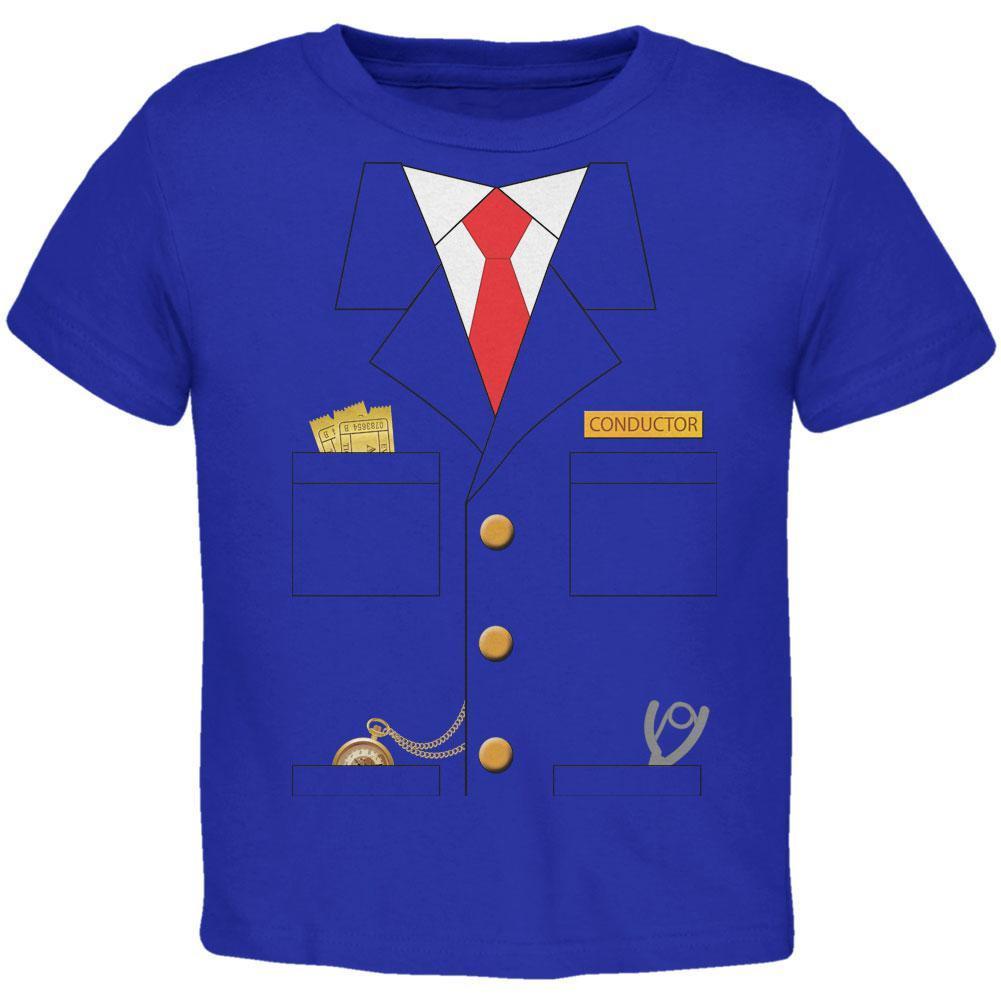 Halloween Train Conductor Costume Royal Toddler T-Shirt