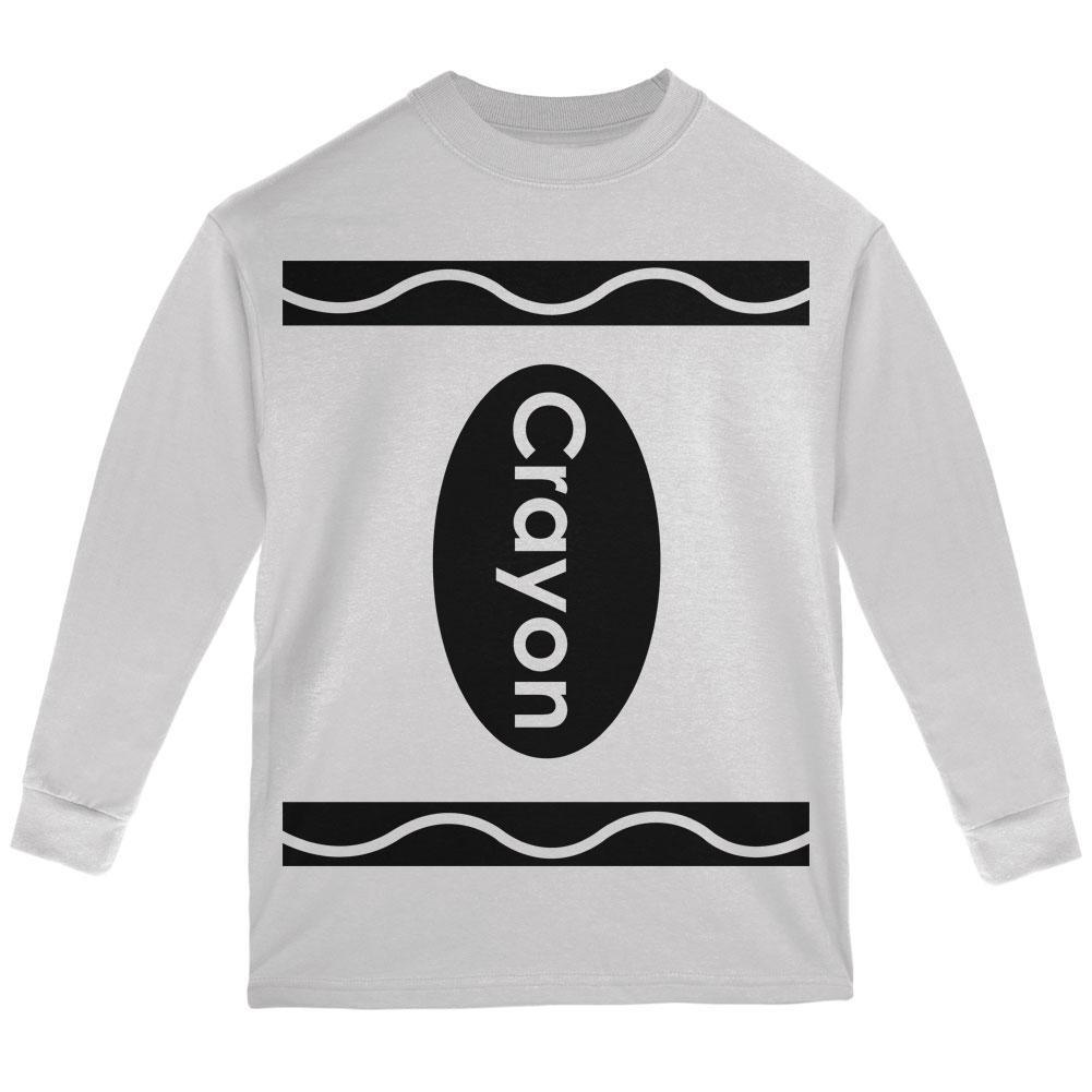Halloween Crayon Costume White Youth Long Sleeve T-Shirt