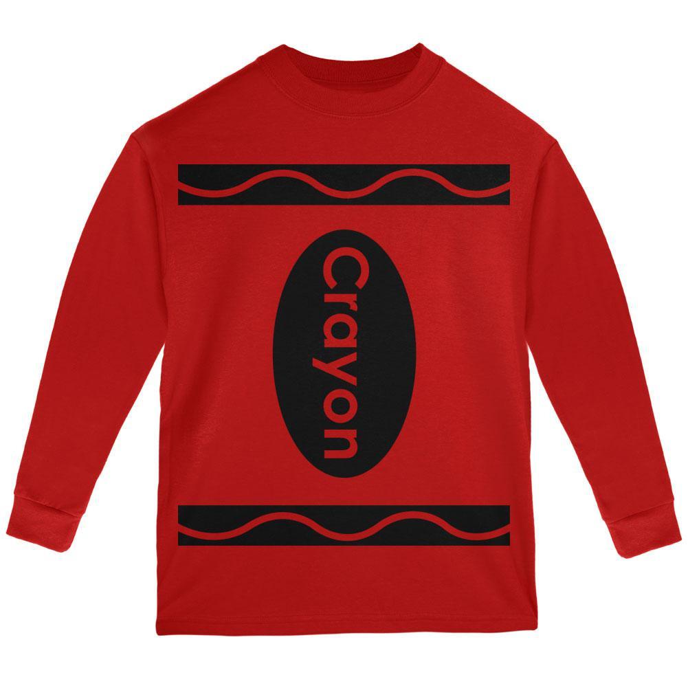 Halloween Crayon Costume White Youth Long Sleeve T-Shirt