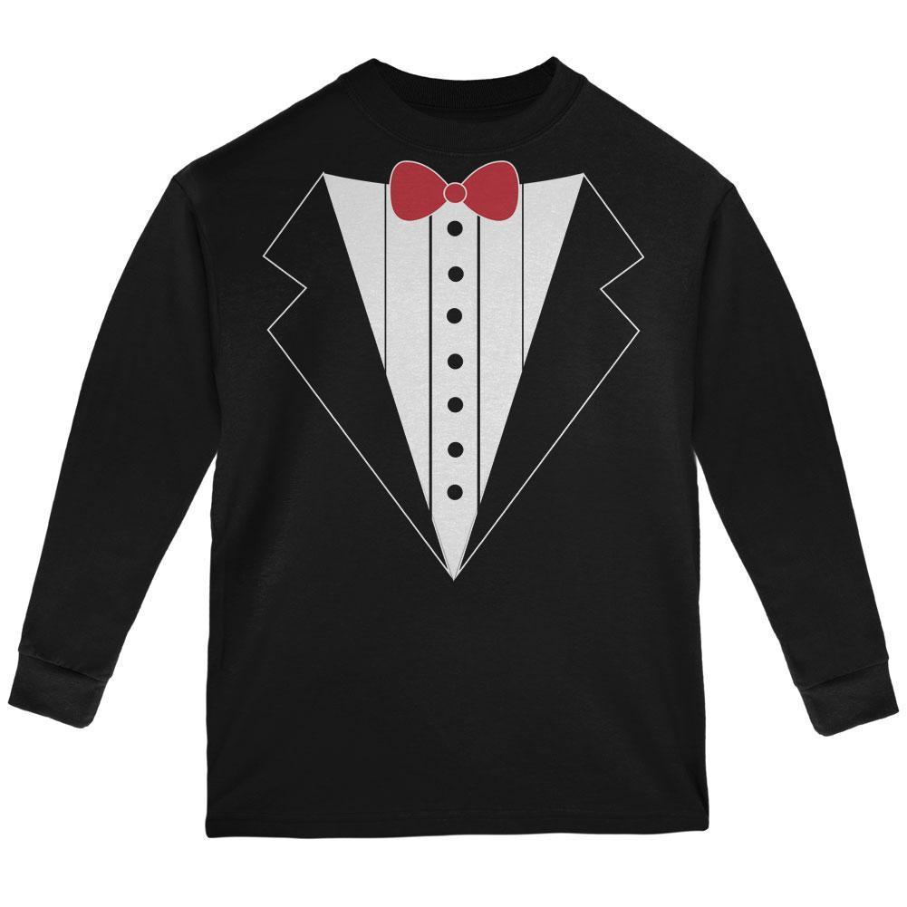 Tuxedo Costume Black Youth Long Sleeve T-Shirt