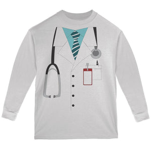 Halloween Doctor Costume White Youth Long Sleeve T-Shirt