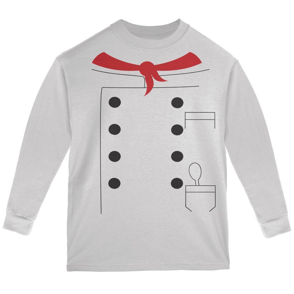 Halloween Chef Costume White Youth Long Sleeve T-Shirt