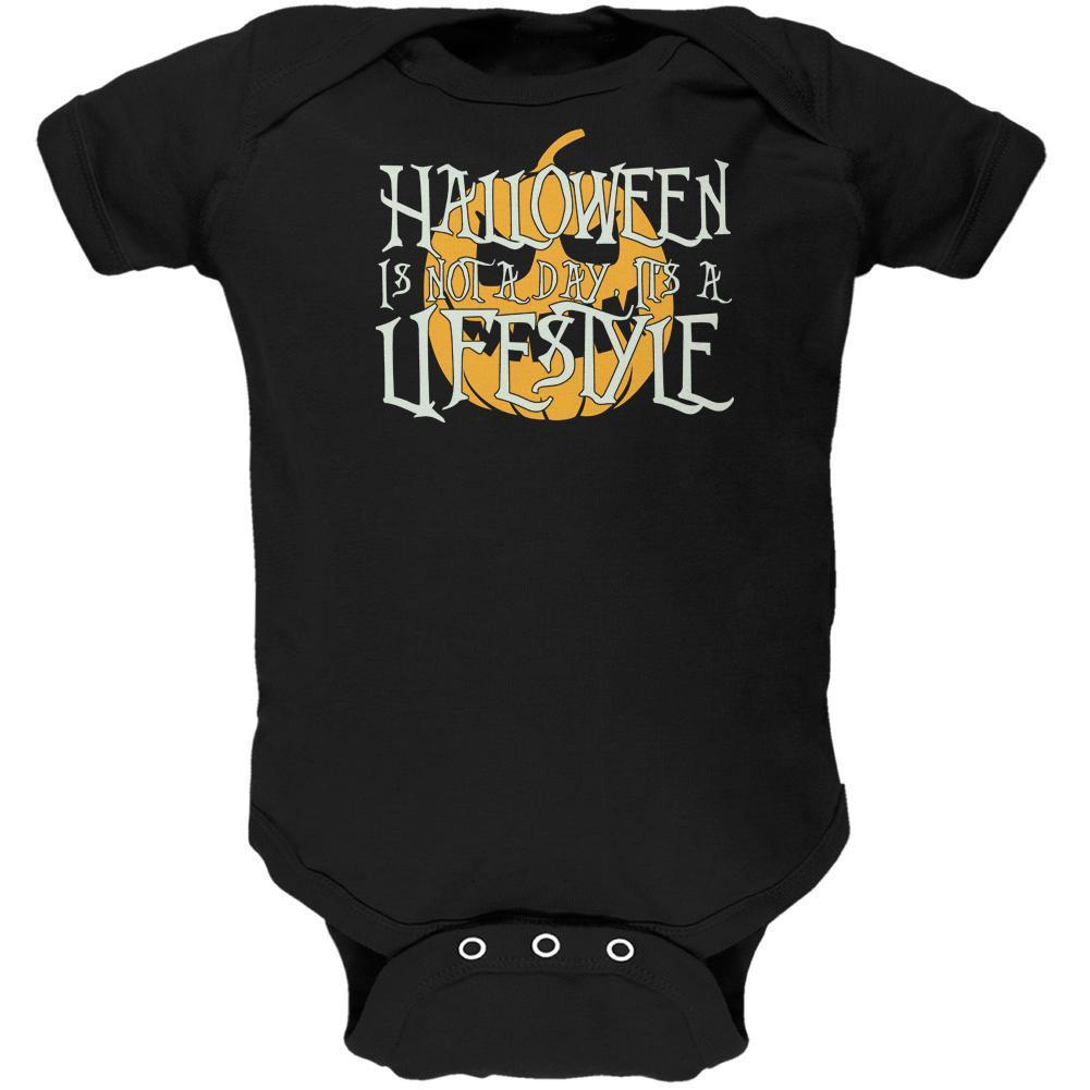 Halloween Lifestyle Black Soft Baby One Piece