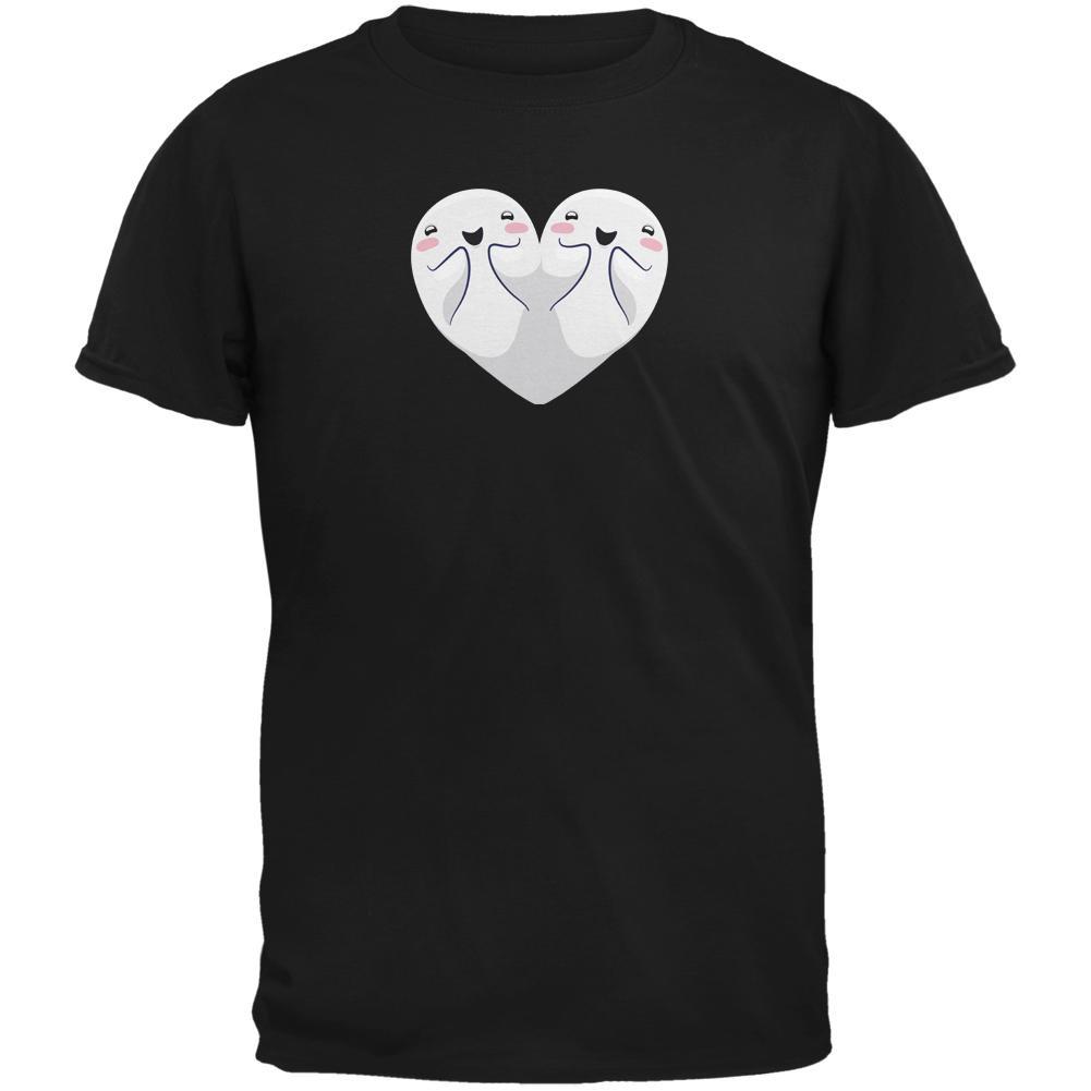 Halloween Heart Shaped Ghosts Black Youth T-Shirt
