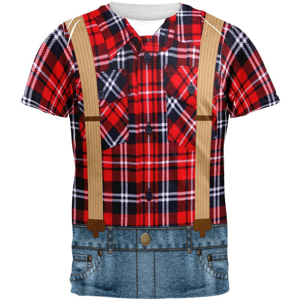 Halloween Lumberjack Costume All Over Adult T-Shirt