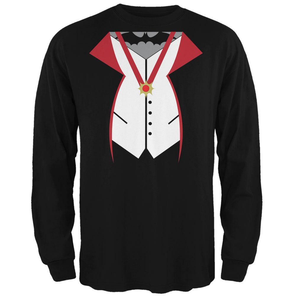 Halloween Vampire Costume Black Adult Long Sleeve T-Shirt