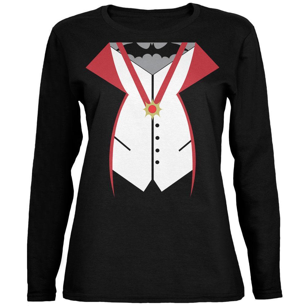 Halloween Vampire Costume Black Womens Long Sleeve T-Shirt