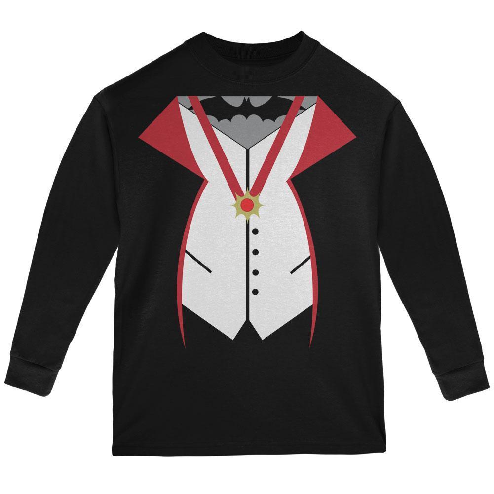 Halloween Vampire Costume Black Youth Long Sleeve T-Shirt