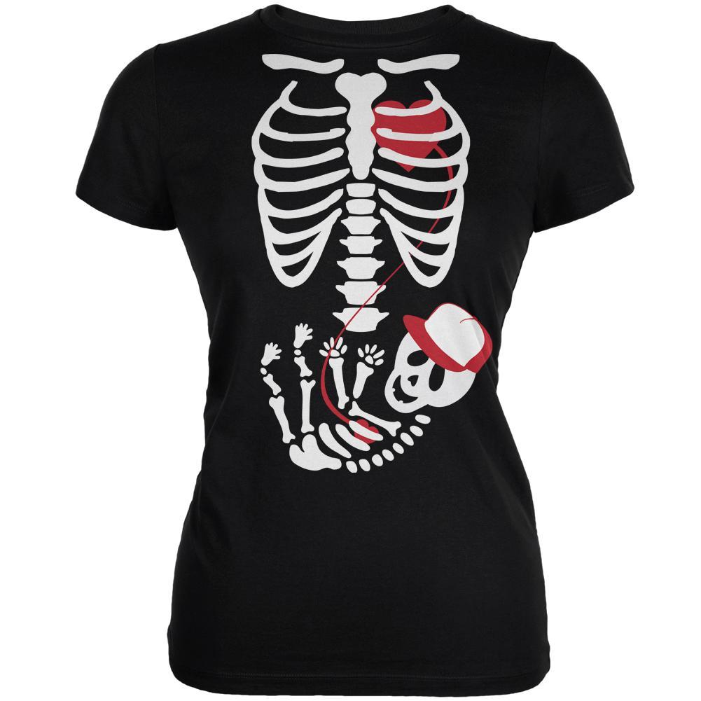 Halloween Baby Boy Skeleton Black Juniors Soft T-Shirt