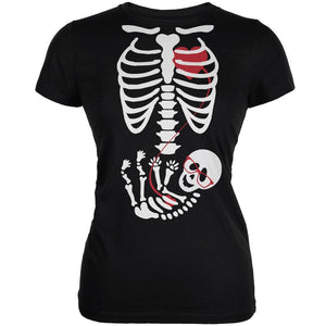 Halloween Baby Geek Glasses Skeleton Black Juniors Soft T-Shirt