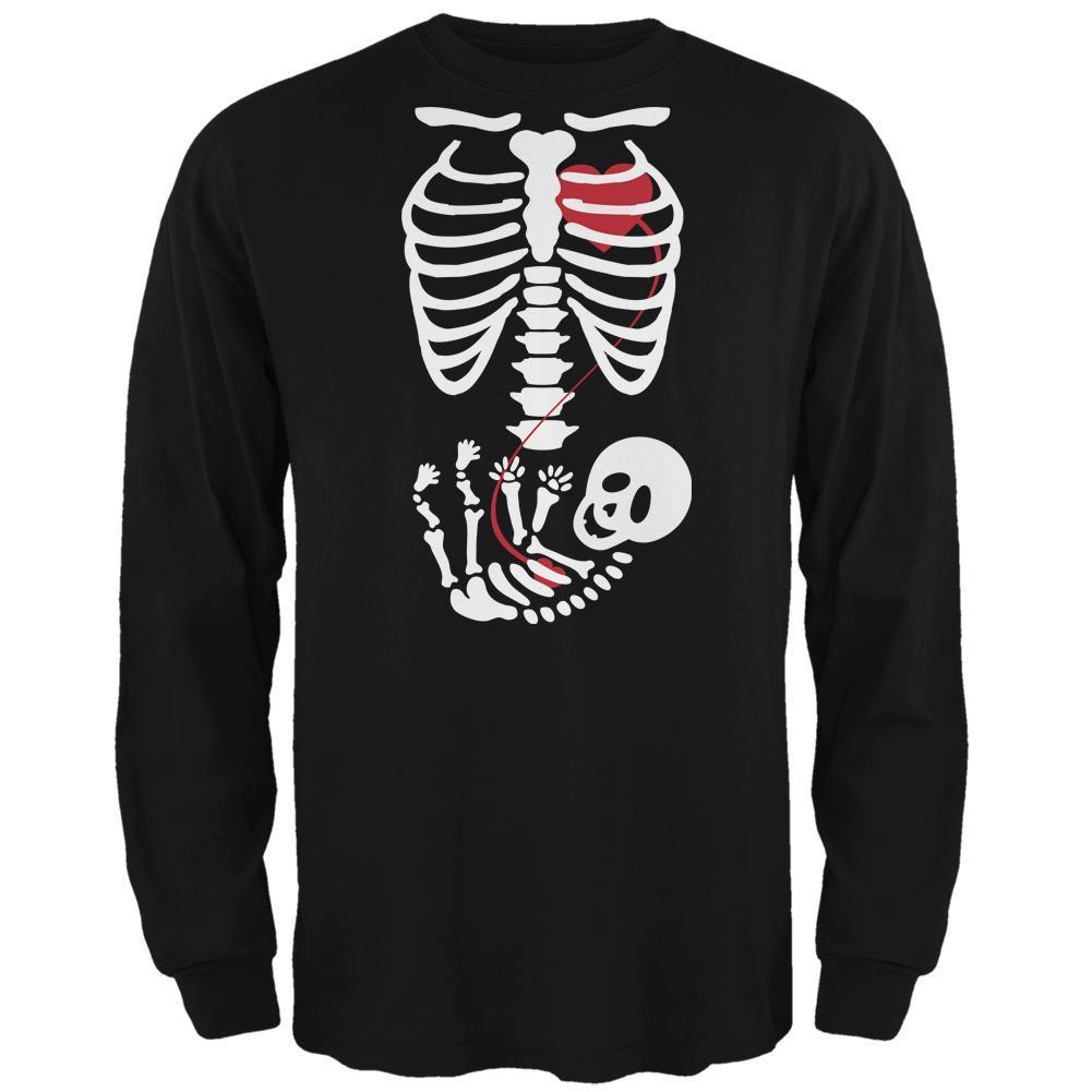 Halloween Baby Skeleton Black Adult Long Sleeve T-Shirt