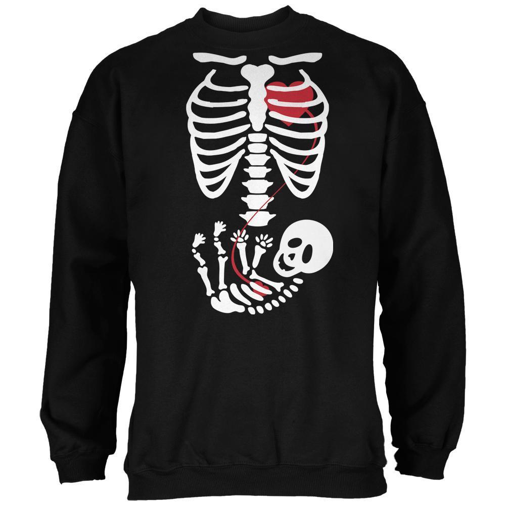 Halloween Baby Skeleton Black Adult Sweatshirt