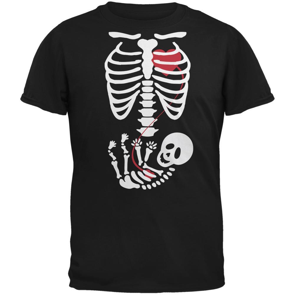 Halloween Baby Skeleton Black Adult T-Shirt