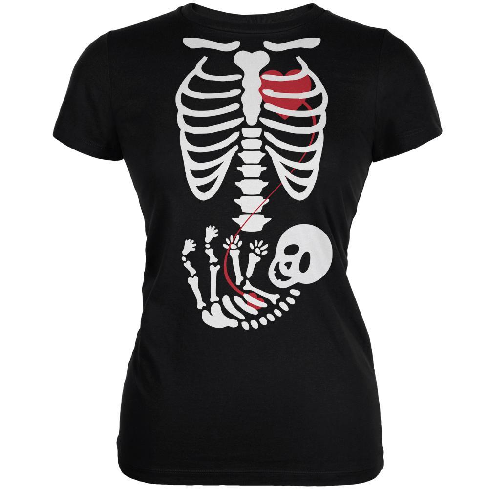 Halloween Baby Skeleton Black Juniors Soft T-Shirt
