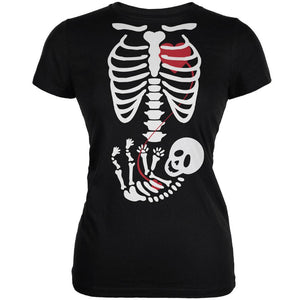 Halloween Baby Skeleton Black Juniors Soft T-Shirt