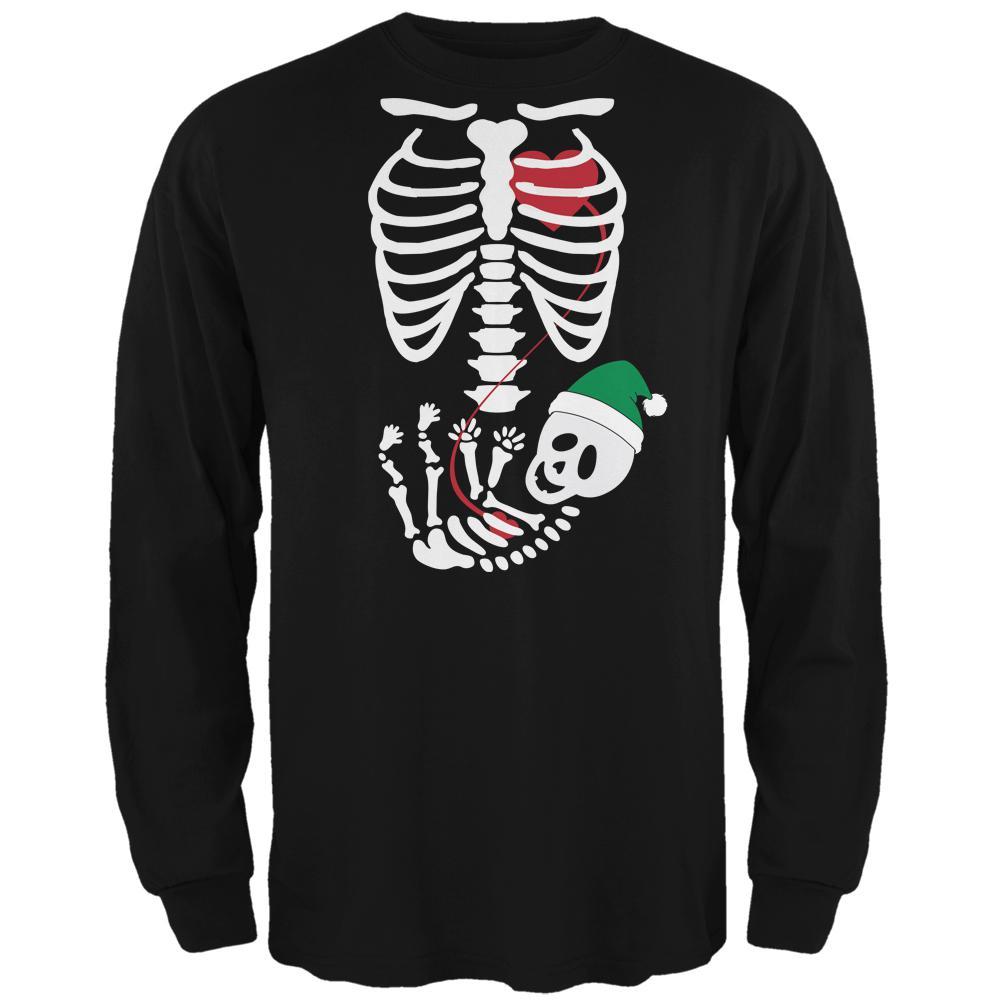 Halloween Elf Baby Skeleton Black Adult Long Sleeve T-Shirt