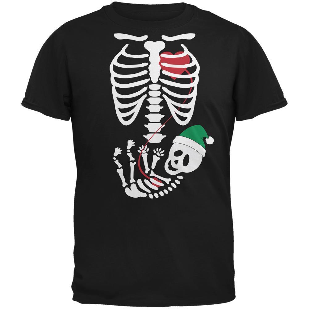 Halloween Elf Baby Skeleton Black Adult T-Shirt