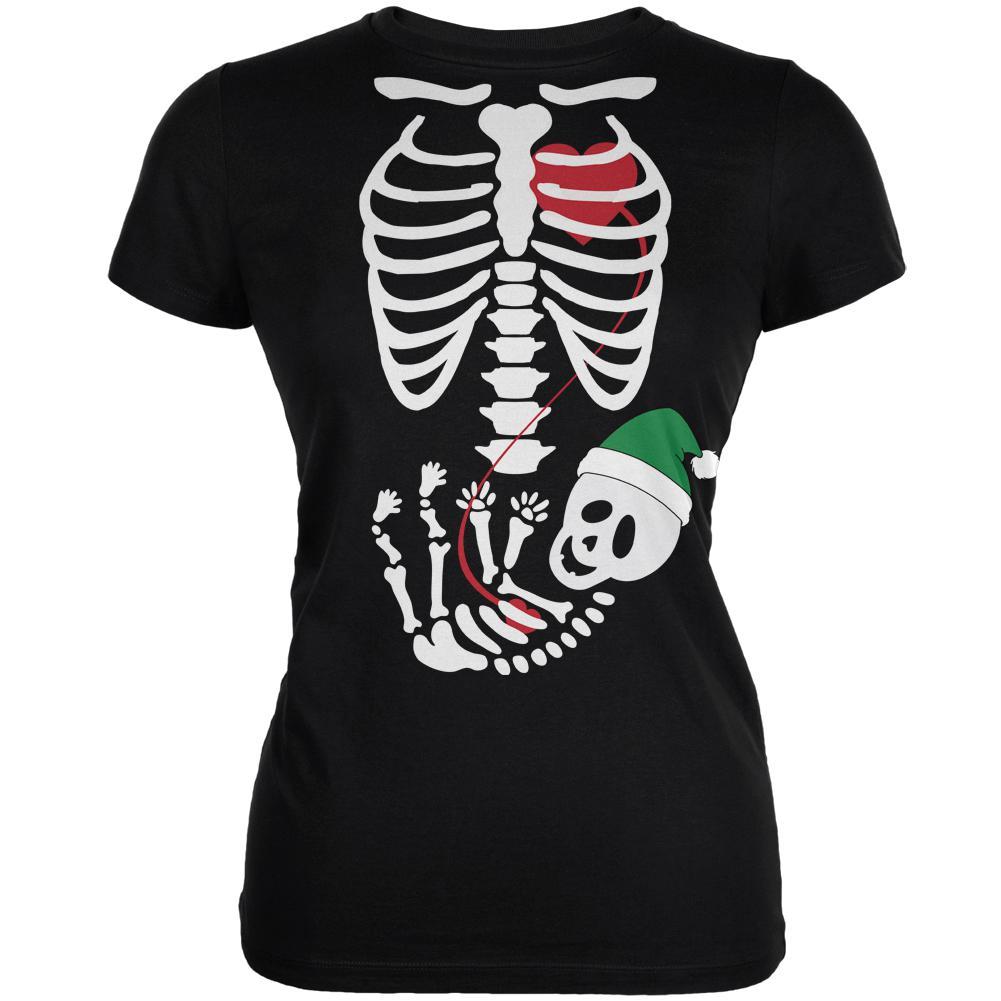 Halloween Elf Baby Skeleton Black Juniors Soft T-Shirt