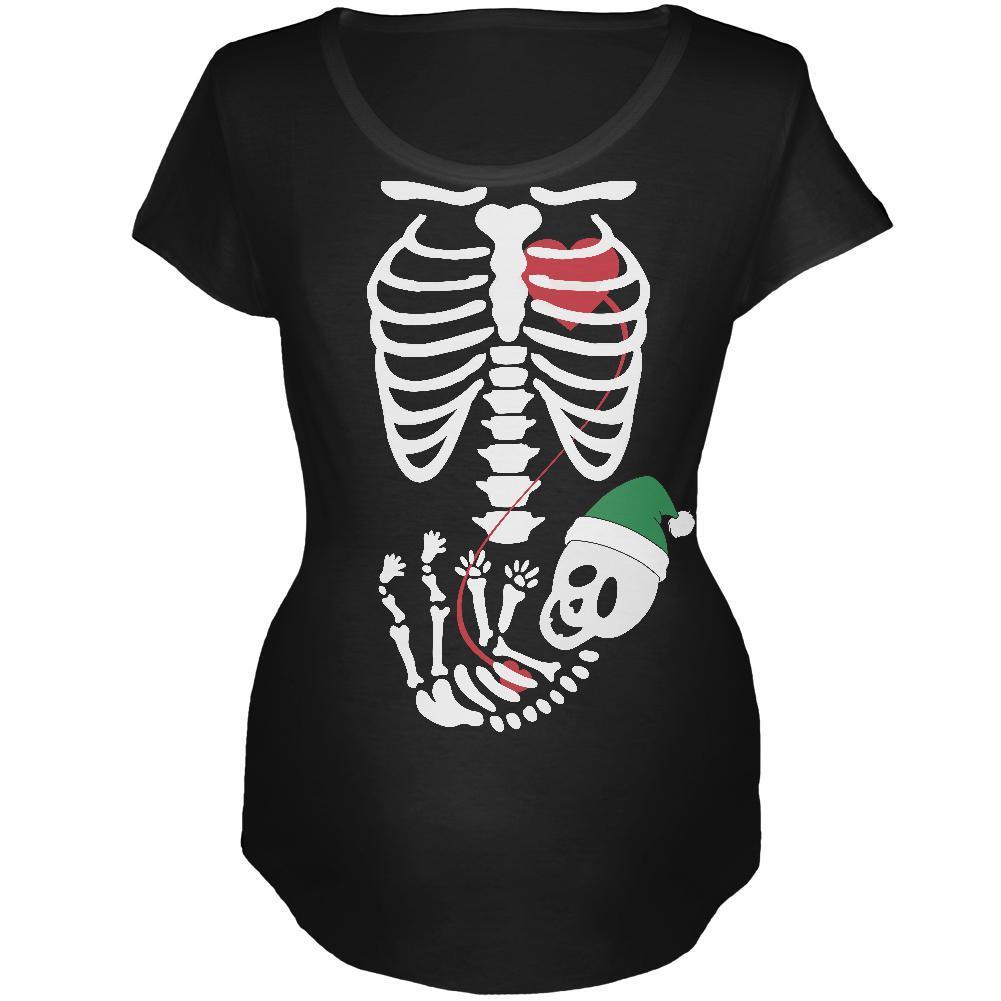Halloween Elf Baby Skeleton Black Maternity Soft T-Shirt