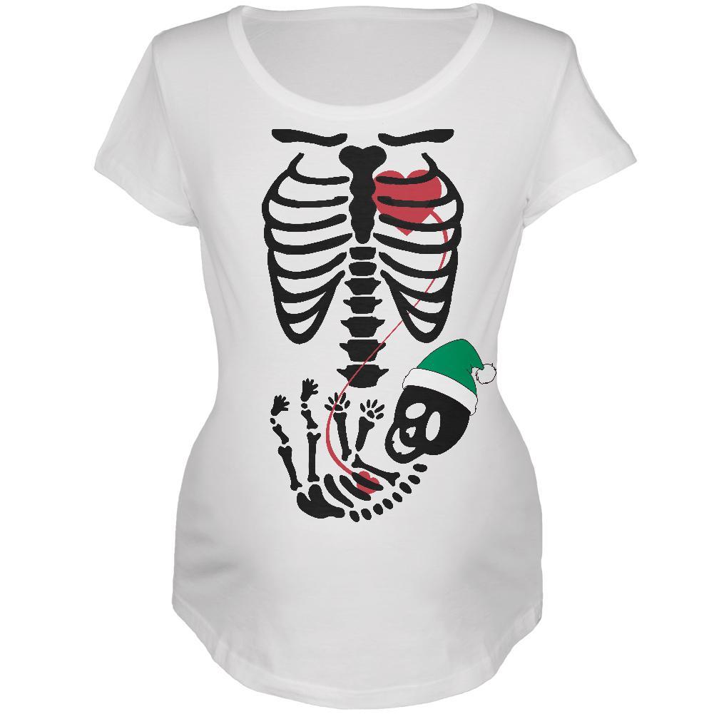 Halloween Elf Baby Skeleton White Maternity Soft T-Shirt