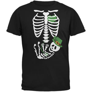 Halloween Irish Baby Skeleton Black Adult T-Shirt