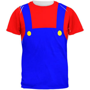 Halloween Italian Red Plumber Costume All Over Adult T-Shirt