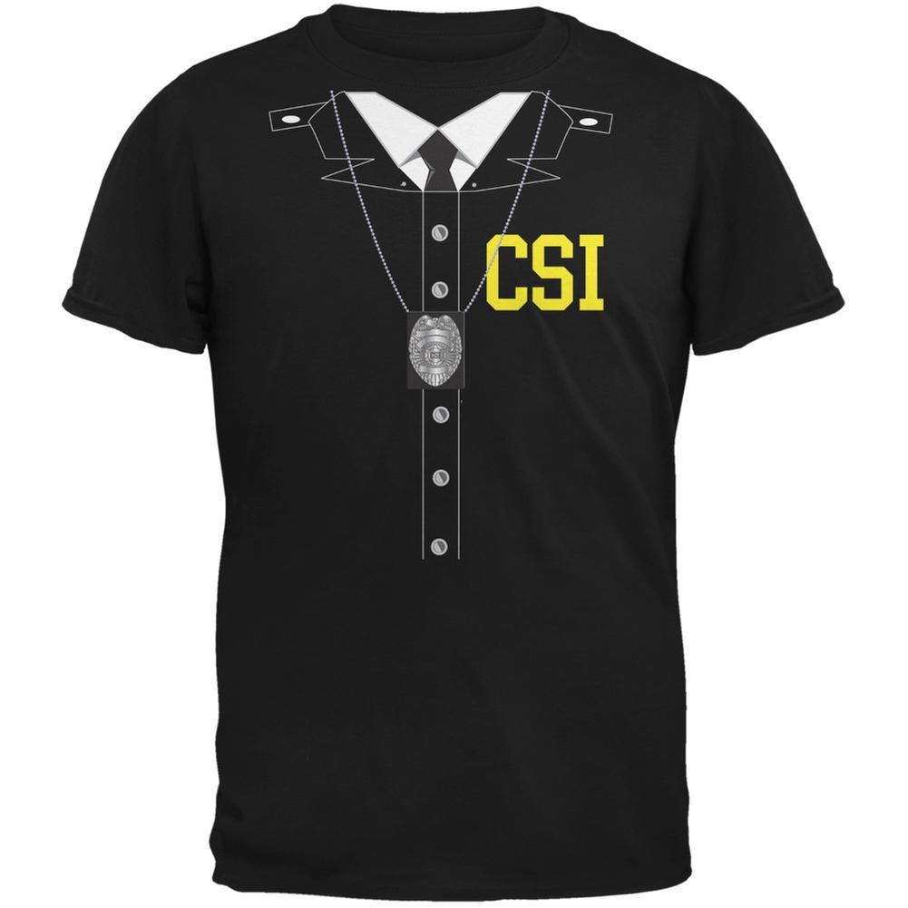 Halloween Crime Scene Investigator Costume Black Youth T-Shirt