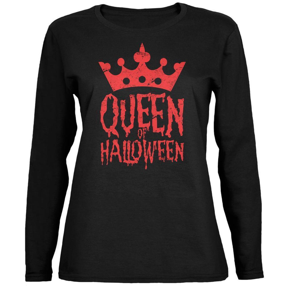 Halloween Queen Of Halloween Black Womens Long Sleeve T-Shirt
