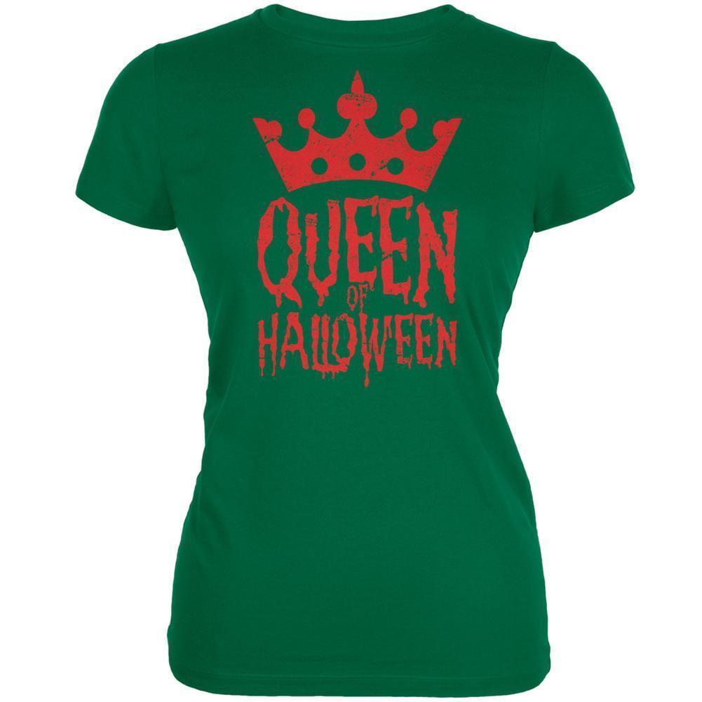 Halloween Queen Of Halloween Kelly Green Juniors Soft T-Shirt