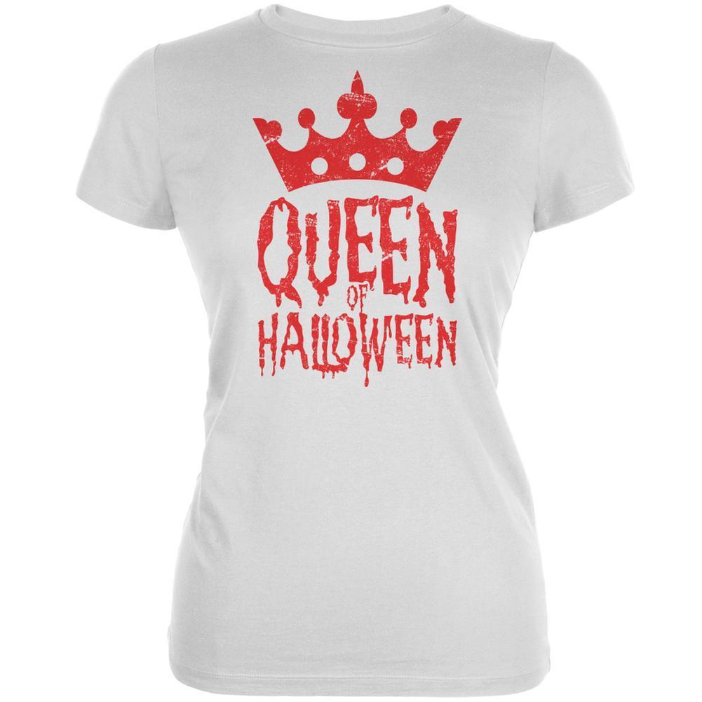 Halloween Queen Of Halloween White Juniors Soft T-Shirt