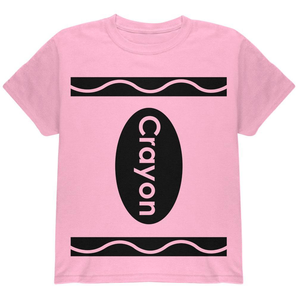 Halloween Crayon Costume Light Pink Youth T-Shirt