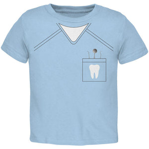 Halloween Dentist Scrubs Costume Light Blue Toddler T-Shirt