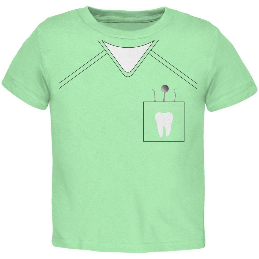 Halloween Dentist Scrubs Costume Mint Green Toddler T-Shirt