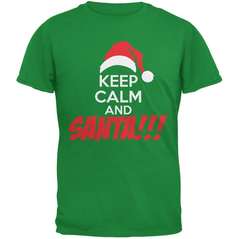 Christmas Keep Calm and SANTA Irish Green Youth T-Shirt