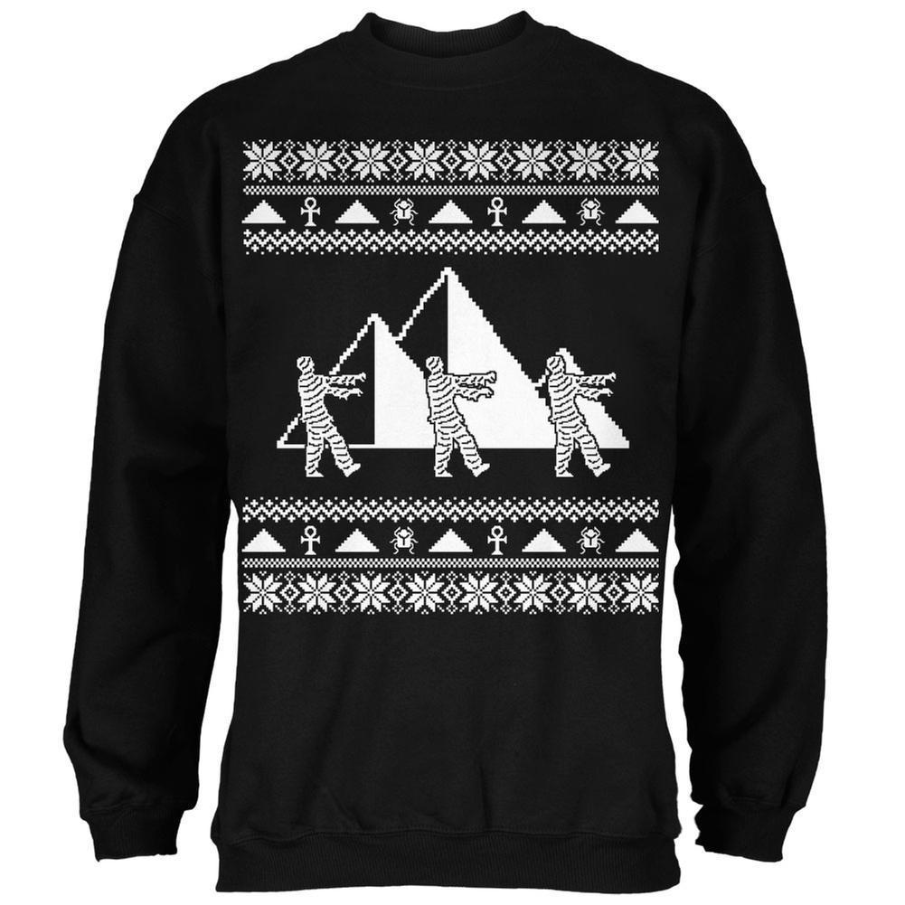 Mummy Pyramid Ugly Christmas Sweater Black Adult Sweatshirt