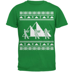 Mummy Pyramid Ugly Christmas Sweater Irish Green Adult T-Shirt
