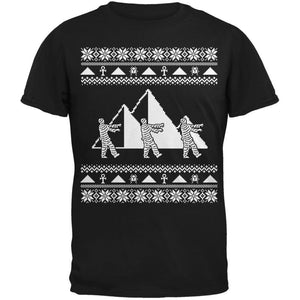 Mummy Pyramid Ugly Christmas Sweater Black Youth T-Shirt