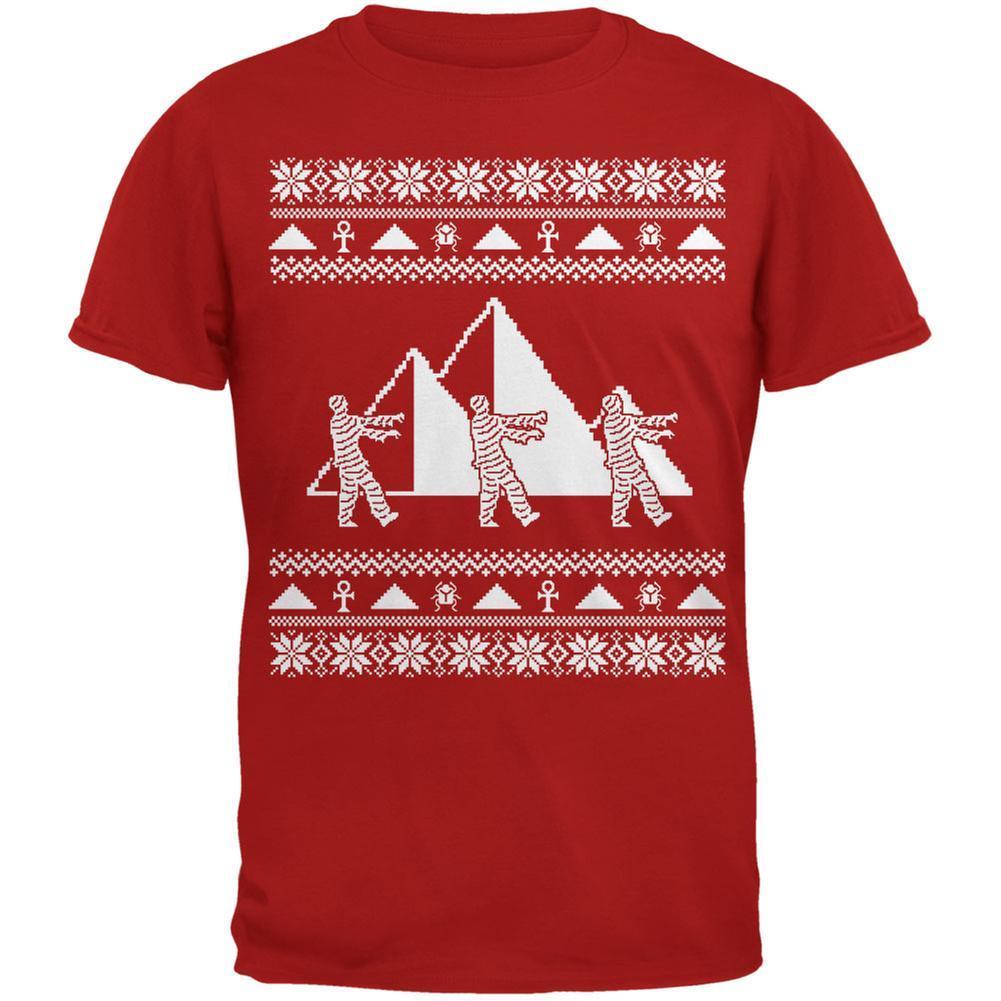 Mummy Pyramid Ugly Christmas Sweater Red Youth T-Shirt