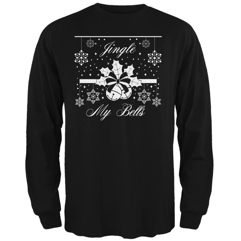Christmas Jingle My Bells Black Adult Long Sleeve T-Shirt