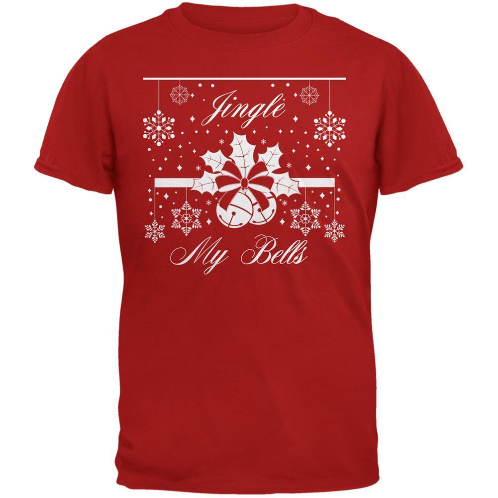 Christmas Jingle My Bells Red Adult T-Shirt