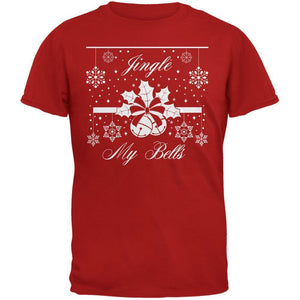 Christmas Jingle My Bells Red Adult T-Shirt